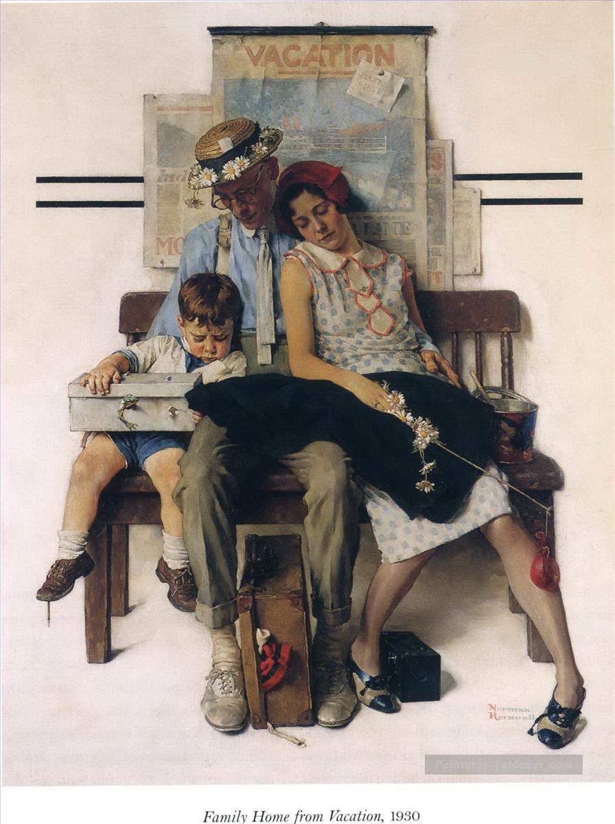 family home from vacation Norman Rockwell Oil Paintings